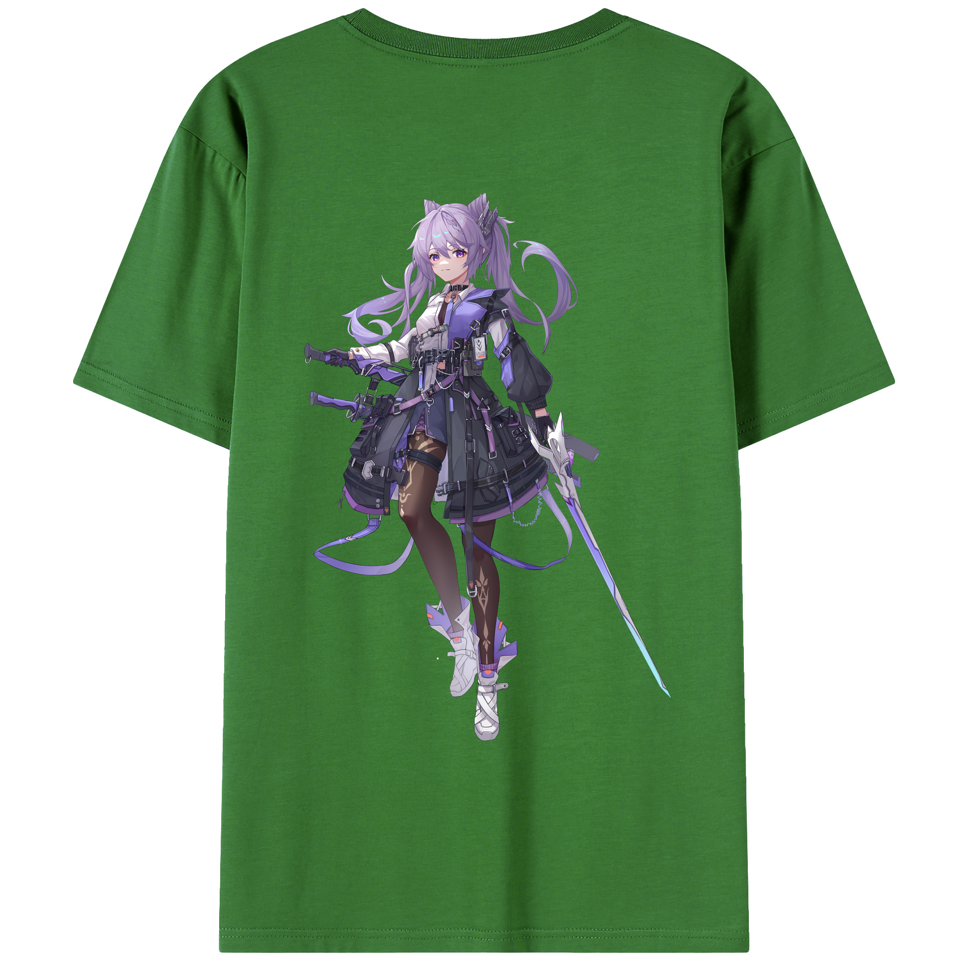 げんし神 刻晴 こくせい genshin Kokusei レディース半袖Tシャツ(バックプリント)